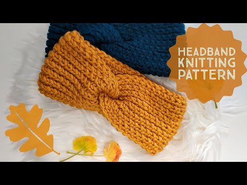 AUTUMN HEADBAND | knitting tutorial for beginners