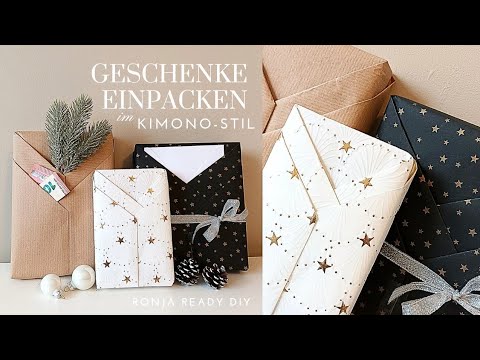 Kimono-style gift wrapping 🎁 | Gift wrapping with card compartment | DIY Christmas 2024