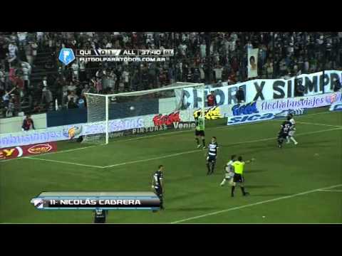 Gol de Cabrera. Quilmes 0 - All Boys 2. Fecha 7. Torneo Final 2014. Fútbol Para Todos