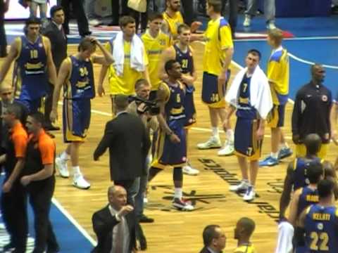 Asseco Prokom Gdynia  -  Chimki Moskwa. Koniec meczu. Pacesas wściekły.