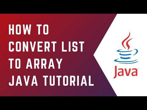How To Convert A List To Array In Java Core Java Tutorial Java Java For Beginners