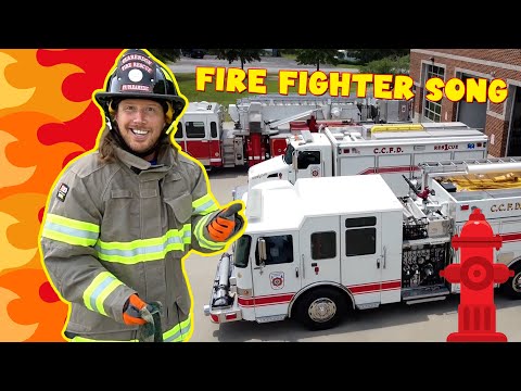 Fire Fighter Song for Kids - Awesome Fire Trucks