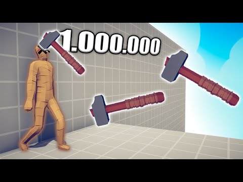 1.000.000 DAMAGE HAMMER 1 vs 1 TOURNAMENT - TABS | Totally Accurate Battle Simulator 2023