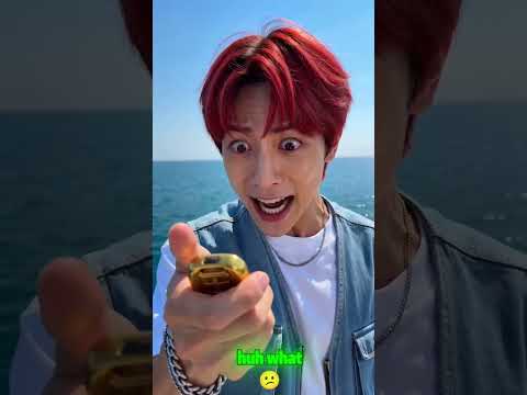 Why did a gold KEY activate a deflated pool toy?!  #funny #kpop #comedy #shortvideo