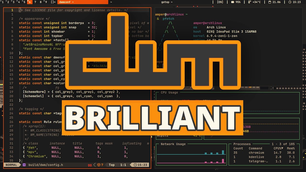 dwm - the Brilliant Window Manager