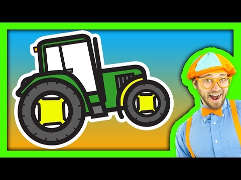 Tractor Song for Children with Blippi Video