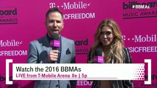 Ted Stryker and Rachel Platten Magenta Carpet Intro - BBMAs 2016