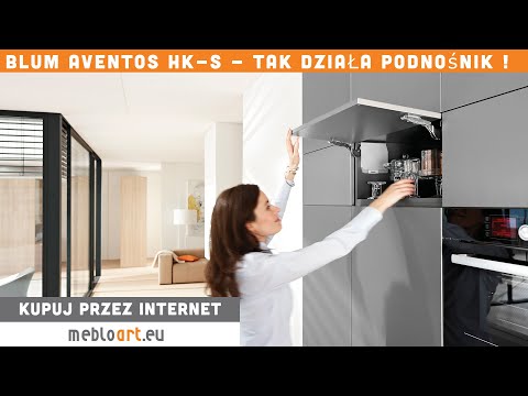 Blum AVENTOS HK-S - jak działa, szafka górna, wisząca 20K