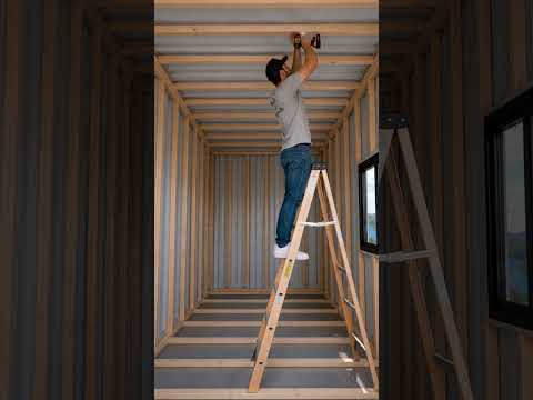From Blank Wall to Dream Gym: Shipping Container Home Extension with Balcony  #shippingcontainer