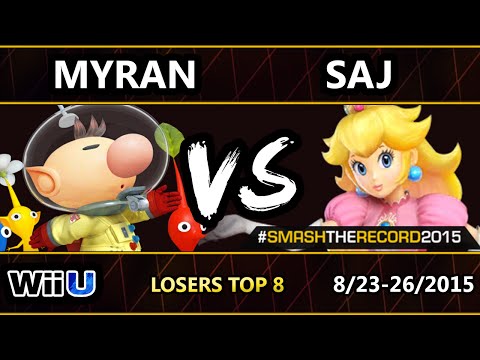 STR2015 - Myran (Olimar) Vs. Saj (Peach) SSB4 Losers Top 8 - Smash Wii U