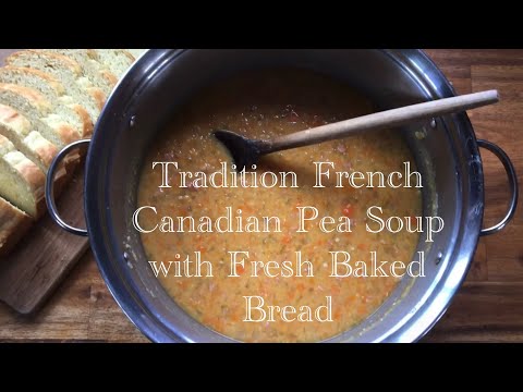 Hearty French Canadian Pea Soup with Home-baked Quick Bread #homemade #whatsfordinner