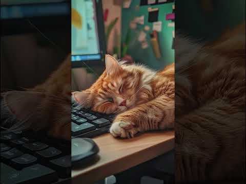 Śpiący mruczek - kot domowy sennego dnia #kot #spanie #piękny