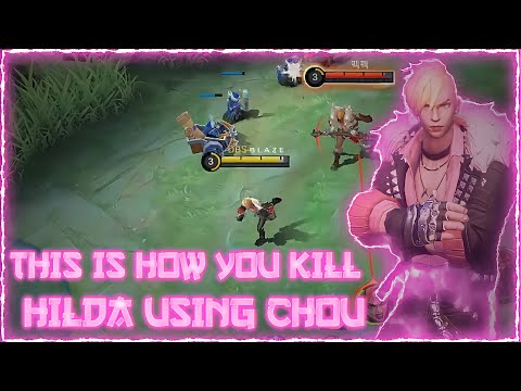 THIS IS HOW YOU KILL HILDA USING CHOU - MLBB
