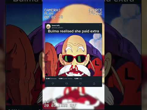 Bulma paid more than enough to Roshi #anime