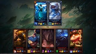 2 Diamond players vs 5 Bronze players (2v5) - League of Legends