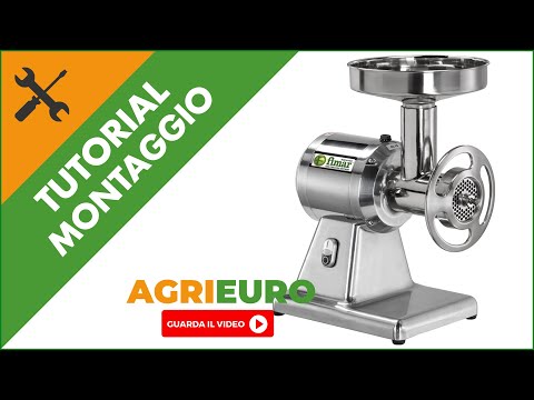 Tritacarne elettrico FIMAR TC22SN - gruppo macinazione estraibile in acciaio inox: montaggio
