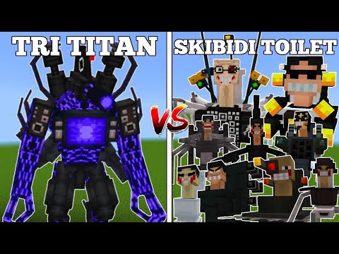 EPIC BOHDAN BATTLE: Tri Titan vs Skibidi Toilet in Minecraft PE