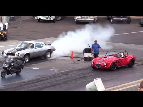 10 Second 1979 Camaro vs Factory Five Cobra Drag Race