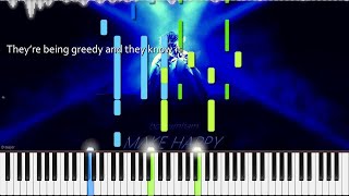 Bo Burnham (Karaoke) // Straight White Male | LyricWulf Piano Tutorial on Synthesia