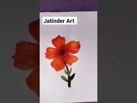 Easiest watercolour Flower #art#shortvideo #drawing#painting #watercolor #youtubeshorts #viral#arts
