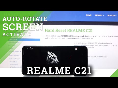 How to Rotate Screen in REALME C21 - Turn On Auto Rotation