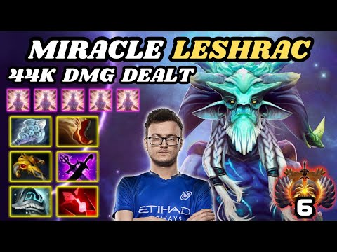 🔥 MIRACLE Leshrac Midlane Highlights 7.34d 🔥 44K DMG DEALT Immortal 6 Miracle - Dota 2