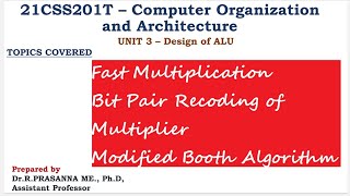 Bit Pair Recoding - Modified Booth Algorithm
