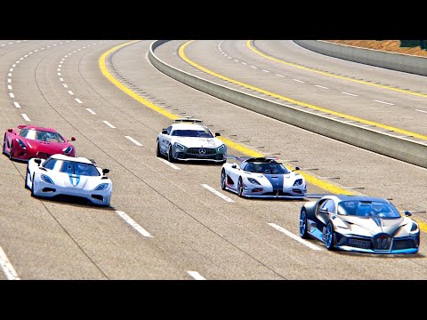 Bugatti Divo vs Koenigsegg Regera, One:1, Agera - Nardo Speed Ring