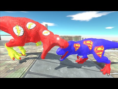 FLASH T REX DEATH FALL v2 - Animal Revolt Battle Simulator