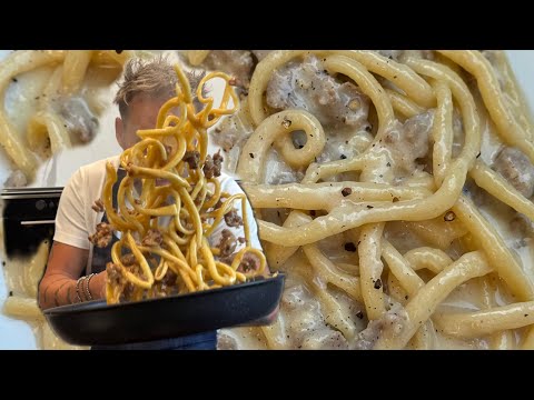 PICI TOSCANI Cacio e pepe con salsiccia arrosto🤤AVETE MAI ASSAGGIATO UNA PASTA COSÌ GODERECCIA??🤤