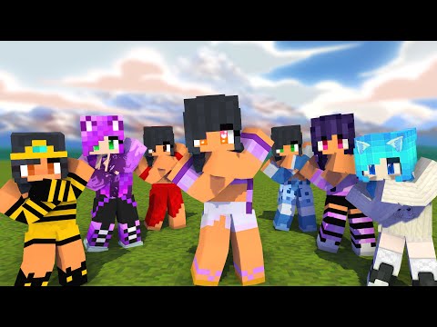 MONSTER SCHOOL :APHMAU CUTE LITTLE SISTERS DANCE JOANA MEME - MINECRAFT ANIMATION