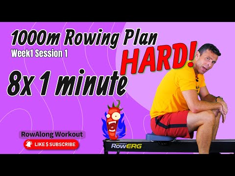 Build speed to row a 1000m Time Trial Faster with this RowAlong Workout  - 1KW1S1