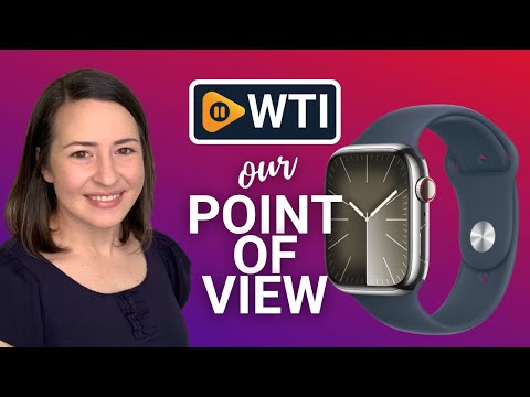 Apple Watch Series 9 [GPS + Cellular 45mm] Smartwatch with Silver Stainless Steel Case with Storm Blue Sport Band M/L. Fitness Tracker - WTI product video review