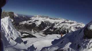 preview picture of video 'Ski Engelberg Switzerland - The Famous Laub Off Piste Run'