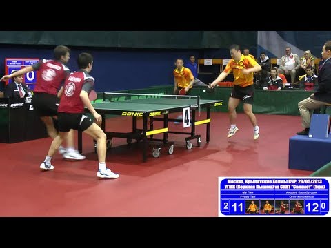 MA Lin, TAN Ruiwu vs BAYBULDIN, KUPRIYANOV 1/8 Russian Premier League Playoff Table Tennis