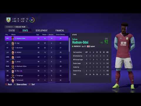 FIFA 21 Burnley Career Mode