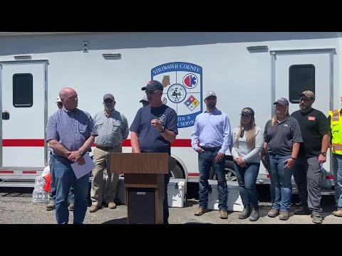 Columbus Fire Chief Rich Cowger gives update on railroad bridge collapse on Yellowstone River