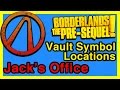 Jack's Office Vault Symbol Locations - Borderlands ...