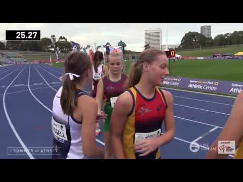 U15 Girls 200m - Final 1 - Asics Australian Little Athletics Championships