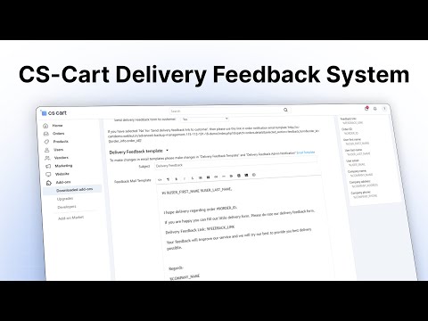 CS-Cart Delivery Feedback System – Email Templates & Notifications