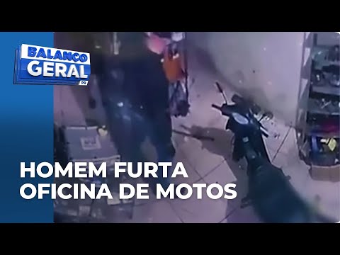 Suspeito é flagrado furtando oficinas de motos em Cafezal do Sul, no PR