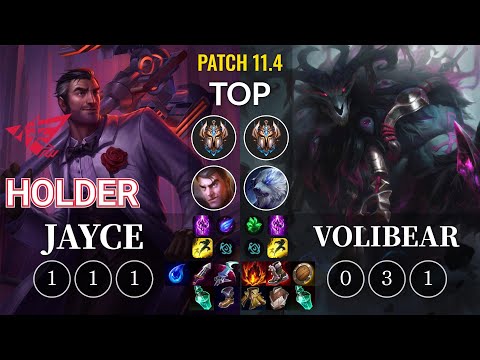 RW Holder Jayce vs Volibear Top - KR Patch 11.4