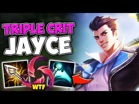 THREE SHOT ANYBODY WITH FULL CRIT JAYCE! HIS W IS A LEGIT CHEAT CODE - League of Legends