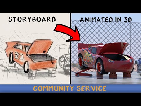 Community Service - Cars 1 deleted scene 3d remake | Serviço Comunitário