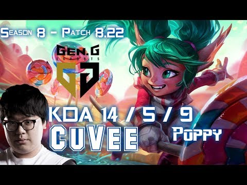 GEN CuVee POPPY vs YASUO Top - Patch 8.22 KR Ranked