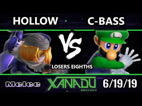 S@X 307 SSBM - Hollow (Sheik) Vs. C-bass (Luigi) Smash Melee Losers Top 8