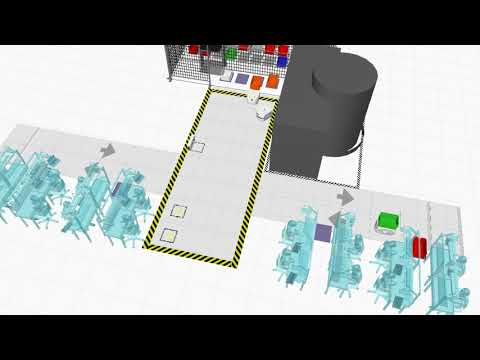 Assembly line AGV coordination simulation