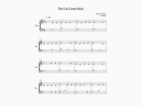 The Cat Came Back by Harry S Miller