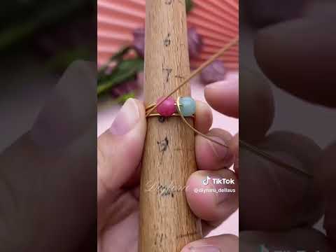 How to Make a Very Simple Double Bead Ring| Step-by-Step Guide by DIYforu_Della_EU