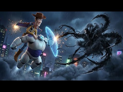 ⭐ TOY STORY: Baymax Saves Woody and Upgrades His Armor to Stop Yokai